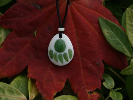 Pendant, Bear Paw Bone