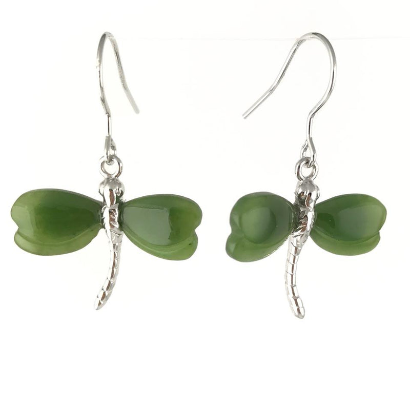 Jade Dragonfly Earrings