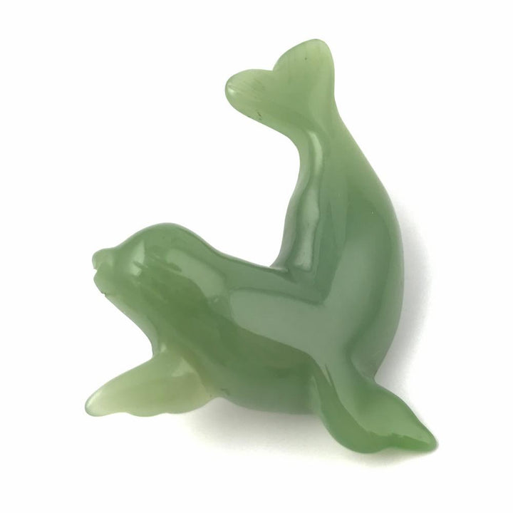 Mint green seal shaped brooch