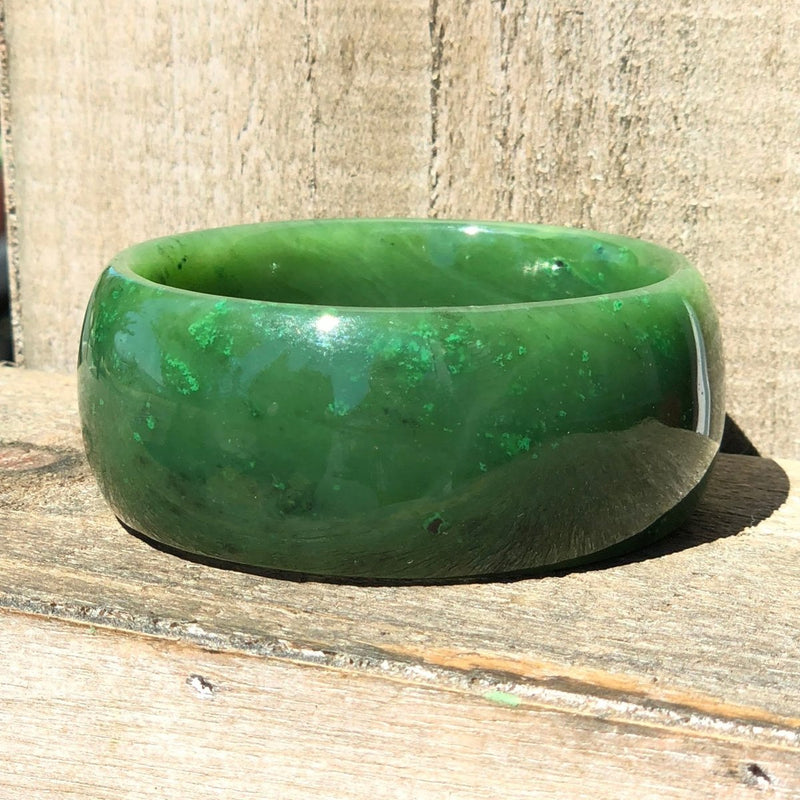 A Grade Cassiar Jade Bangle, 54.2 x 26.5mm*